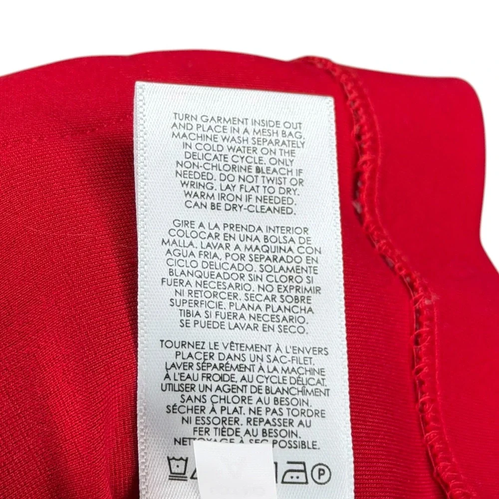 CABI Broadcast Jacket Bold Red Gold Crest Button Military Women's Size Med 6671